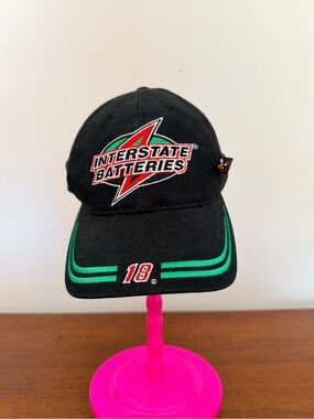 Chase Authentics Black Baseball Cap with Interstate Batteries Logo Detail